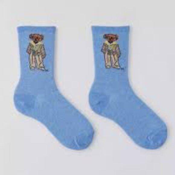 Polo Ralph Lauren Women's Polo Bear Trouser Socks Blue - Picture 7 of 8